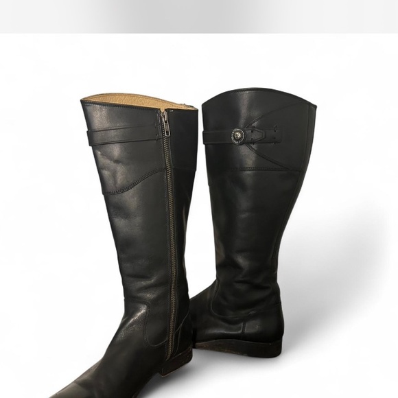 Frye Black Knee-High Leather Boots - Picture 2 of 8